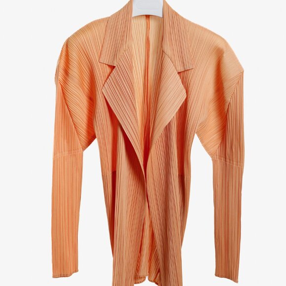 Issey Miyake Pleats Please Light Coral Orange Jacket - Picture 1 of 8